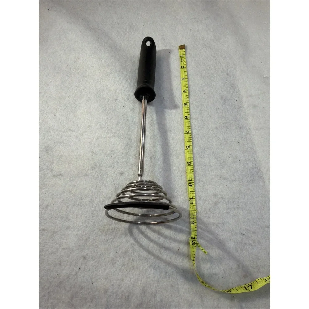 Dreamfarm one-Handed Stainless-Steel Veggie & Potato Masher w/ Soft Grip scraper
